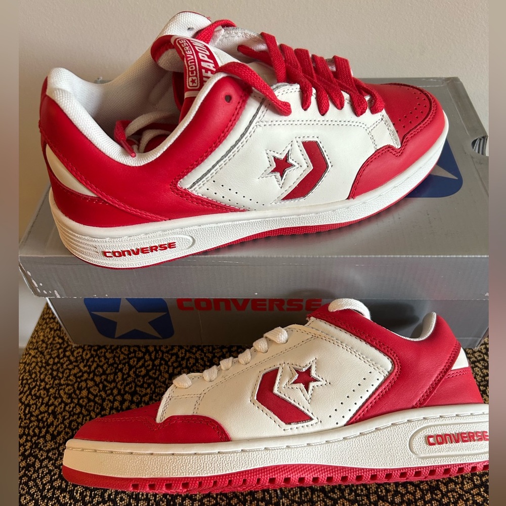 Converse Weapon Ox Leather Red/White New women 10
